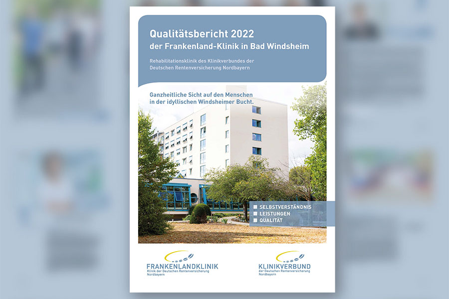 Coverbild des Qualitätsberichts der Frankenland-Klinik 2021.